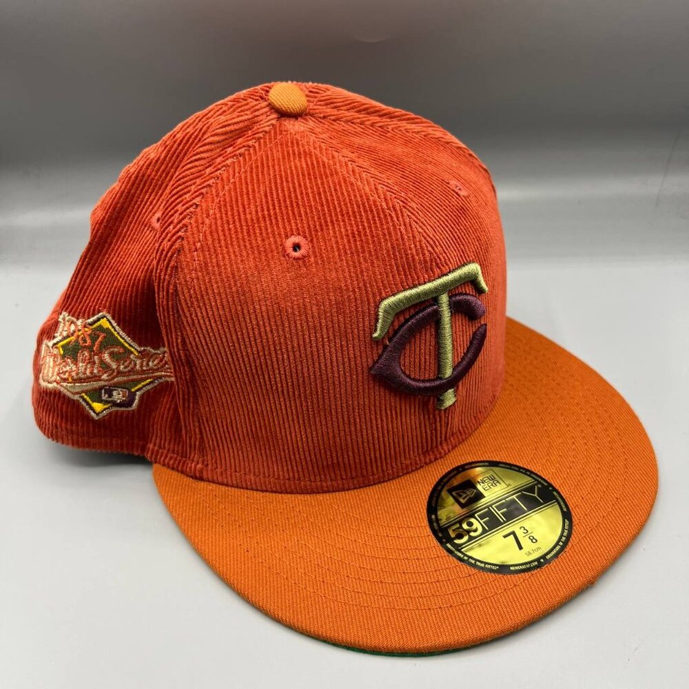 Minnesota Twins Hat Men 7 3/8‎ World Series Corduroy 59Fifty New Era Fitted New